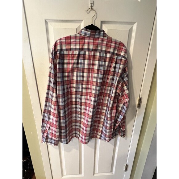 J Crew Tailored Madras Shirt Mens XL Button Up Long Sleeve Plaid Preppy nautical - Picture 6 of 7